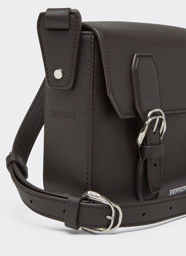 Messenger bag in grenade leather Ferrari Messenger bag in grenade leather Marrone Scuro 50583f