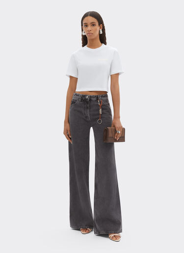 Crop cotton T-shirt Ferrari Crop cotton T-shirt Bianco Ottico 51094f