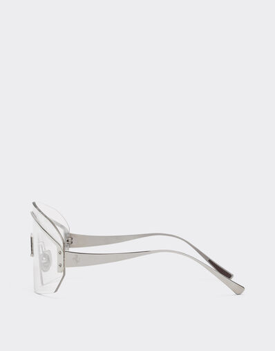 Ferrari Ferrari sunglasses in silver-coloredmetal  with transparent mask Silver LA0LJf