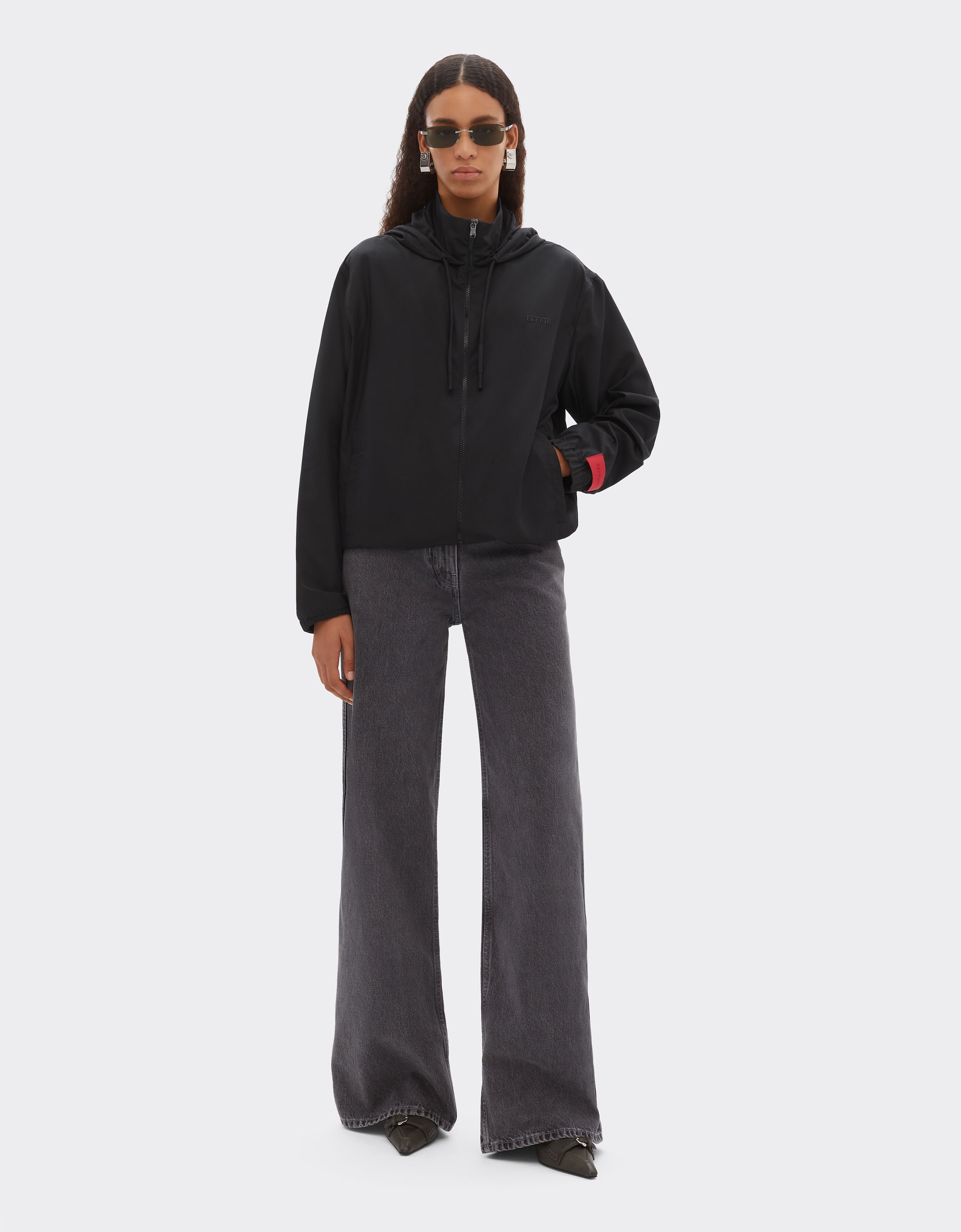 Nylon windbreaker jacket Ferrari Nylon windbreaker jacket Nero 51052f