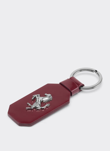 Leather keychain with prancing horse Ferrari Leather keychain with prancing horse Cherry 49240f