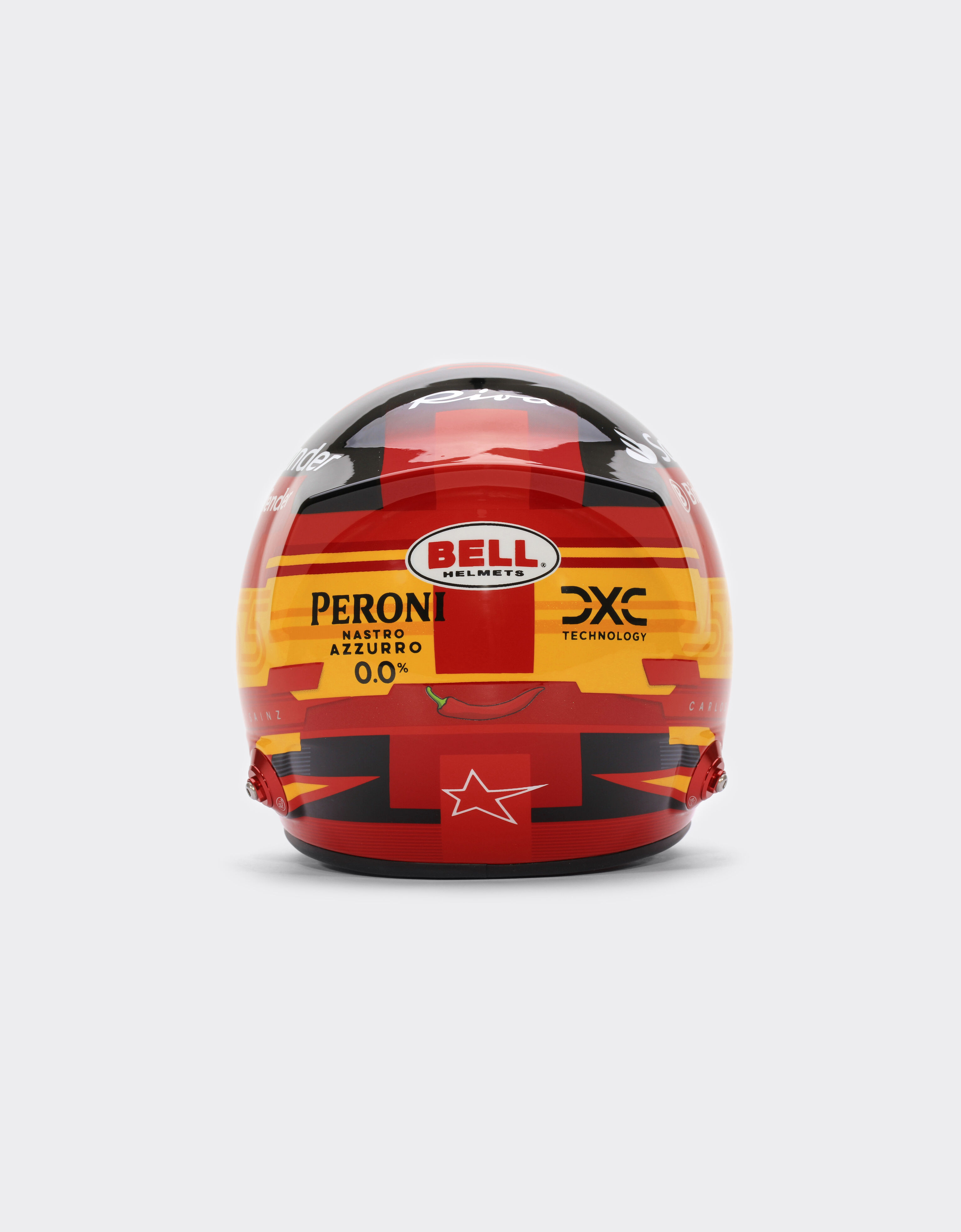 Ferrari 2024 Carlos Sainz mini helmet in 1:2 scale 红色 F1345f