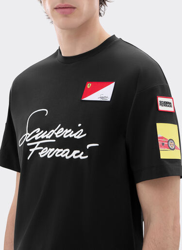 Ferrari T-shirt Scuderia Ferrari en coton Rosso Corsa SJMTH0040JCO0039f