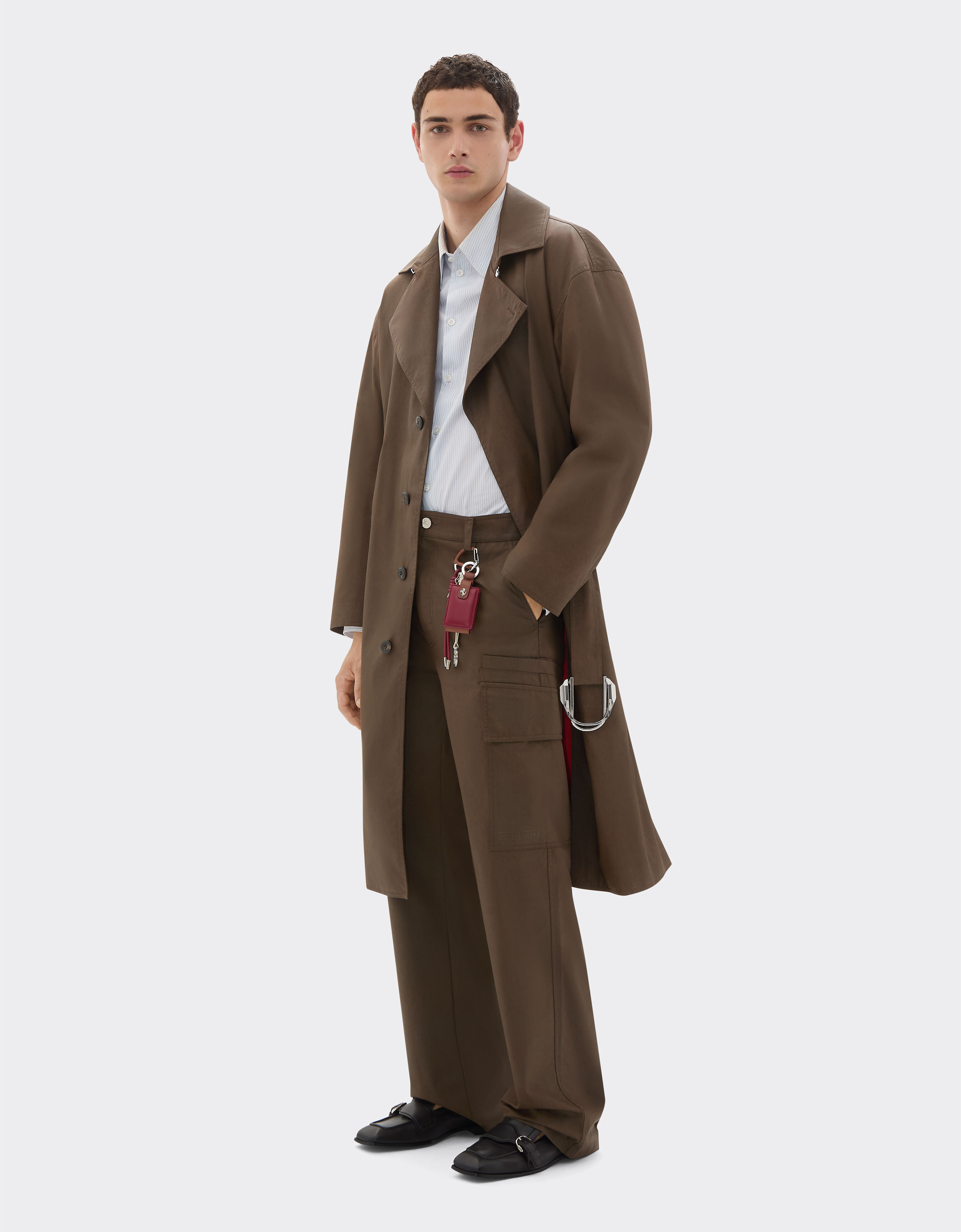 Cargo pants in vintage-effect technical gabardine Ferrari Cargo pants in vintage-effect technical gabardine Khaki Green 49922f