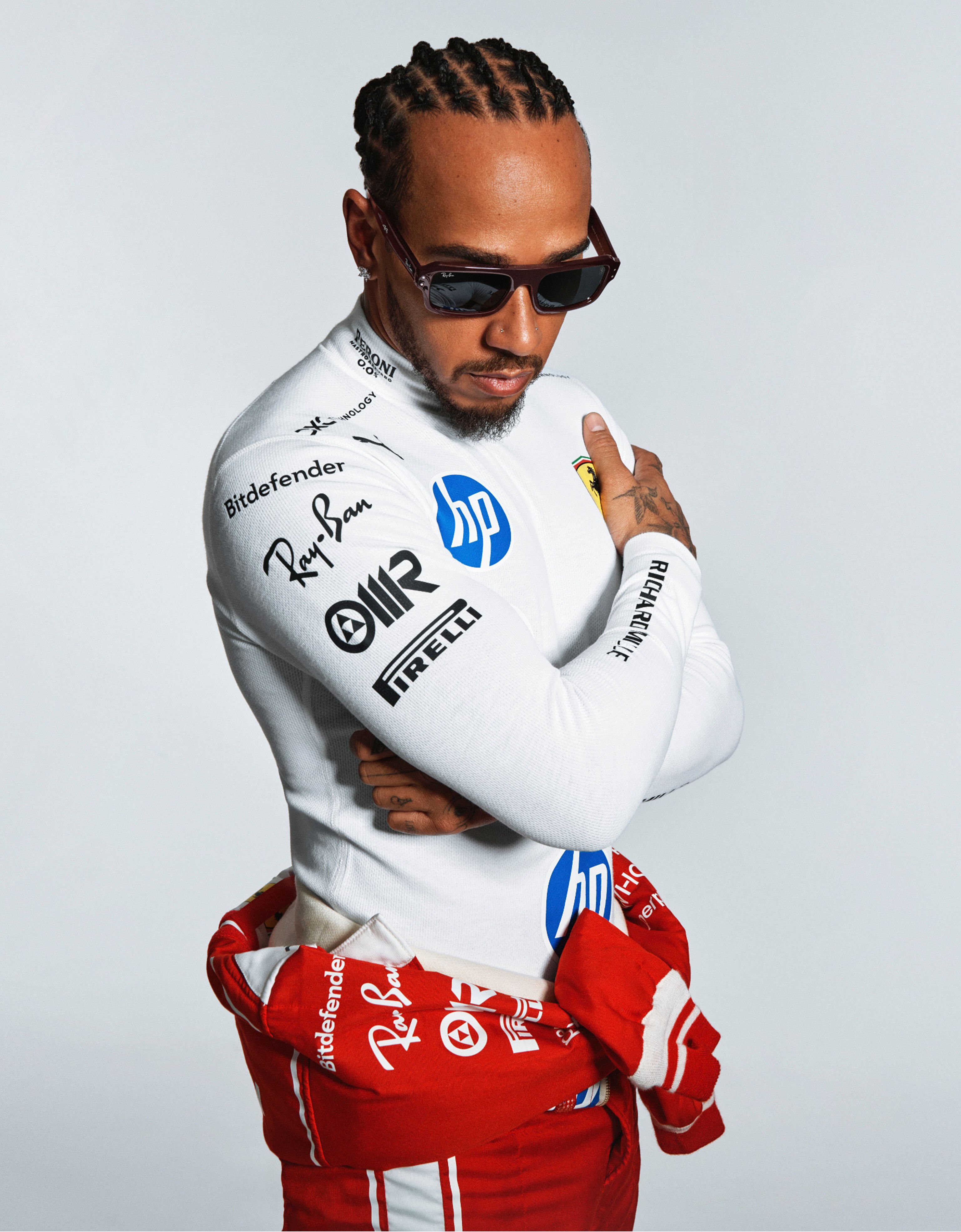 Ferrari Ray-Ban for Scuderia Ferrari Hamilton GP Silverstone Special Edition Rosso Scuro LA0JEf