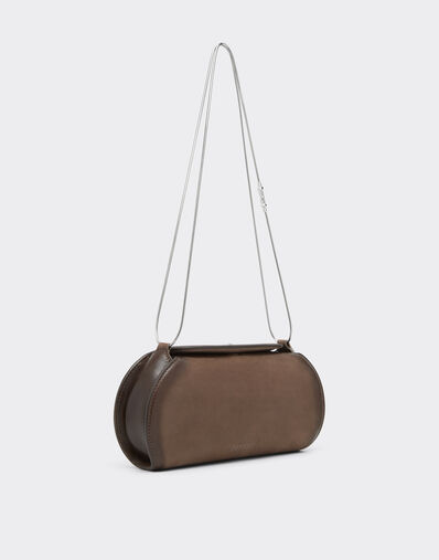 Ferrari Ferrari Dino wallet in shaded nubuck with shoulder strap Clay 50396f