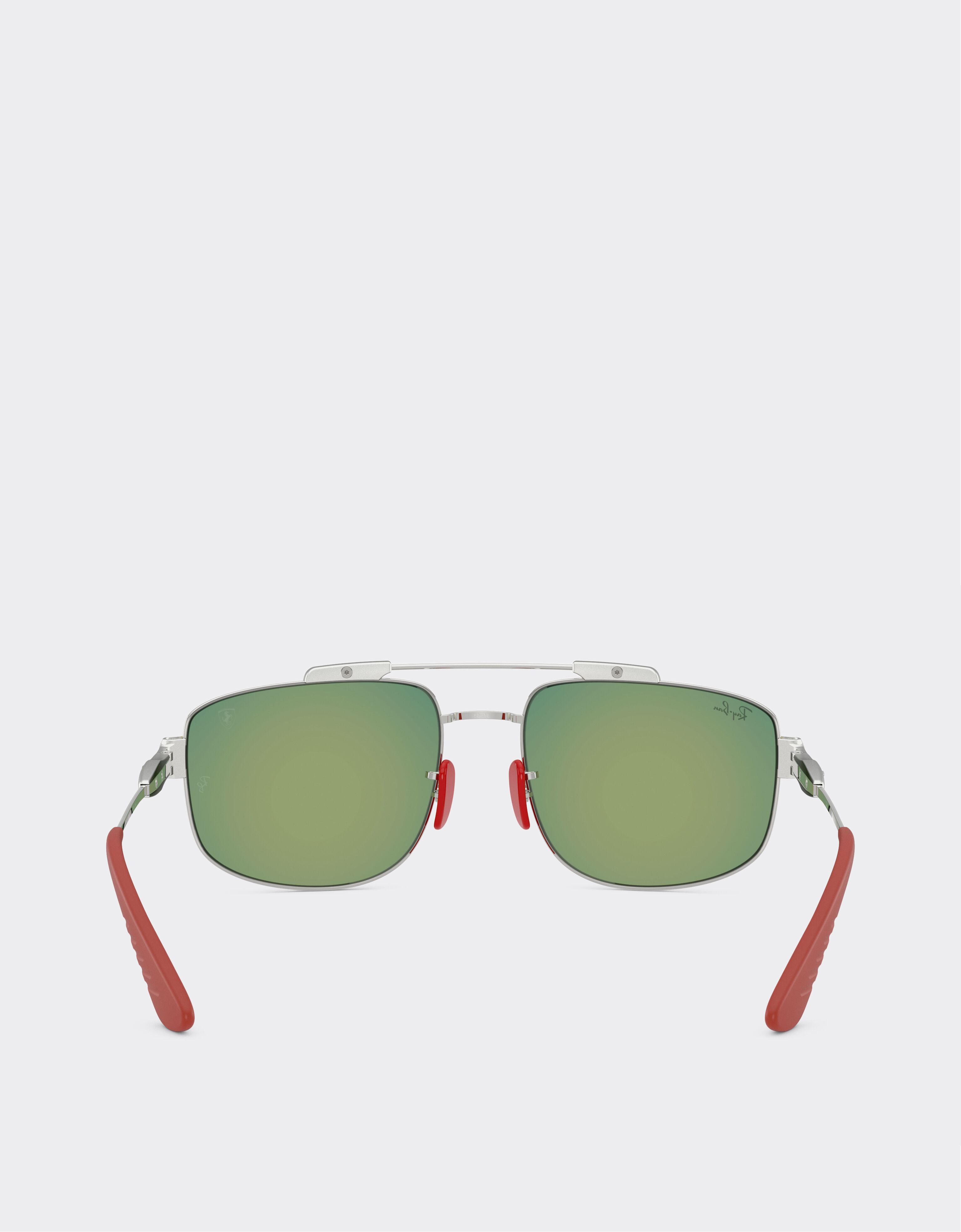 Ferrari Ray-Ban for Scuderia Ferrari RB3789M 银色金属镜框搭配红色反光灰色镜片 Silver LA0JJf