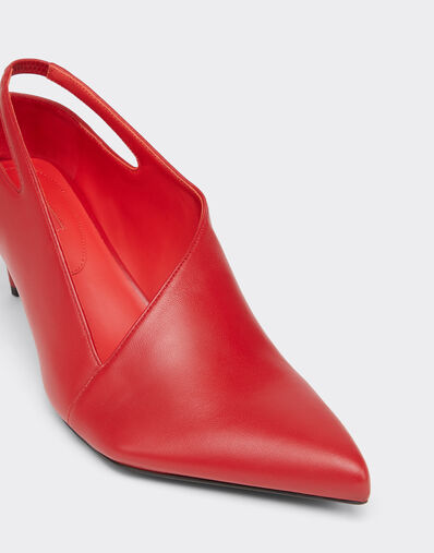 Ferrari Leather Slingback with Side Cut-out Rosso Cardinale CSWSL0006XL00004f