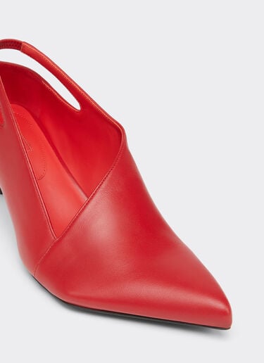 Ferrari Leather Slingback with Side Cut-out Rosso Cardinale CSWSL0006XL00004f