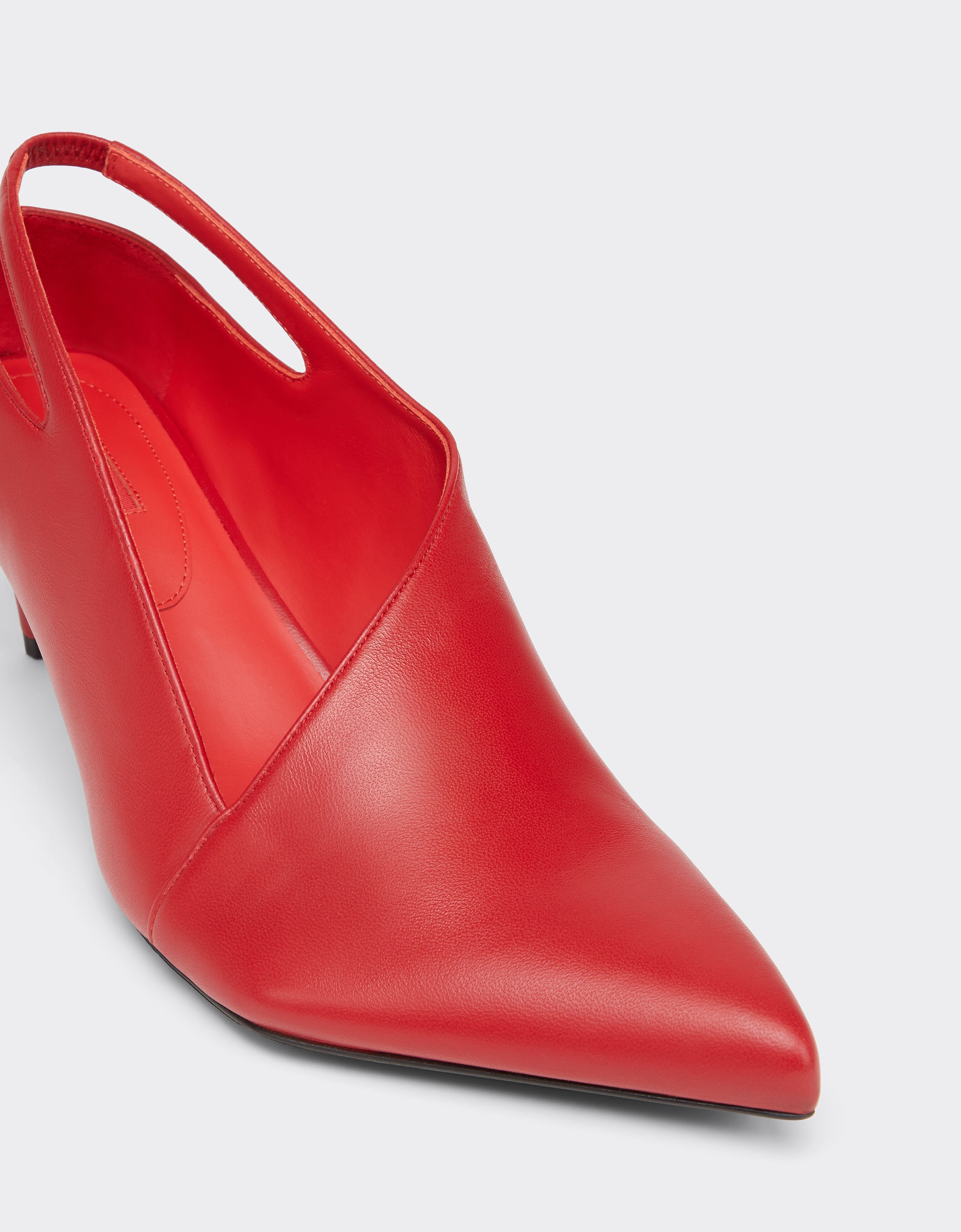 Ferrari Leather Slingback with Side Cut-out Rosso Cardinale CSWSL0006XL00004f