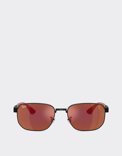 Ferrari Ray-Ban for Scuderia Ferrari RB8329M in black metal with dark red mirrored brown lenses Nero LA0JWf