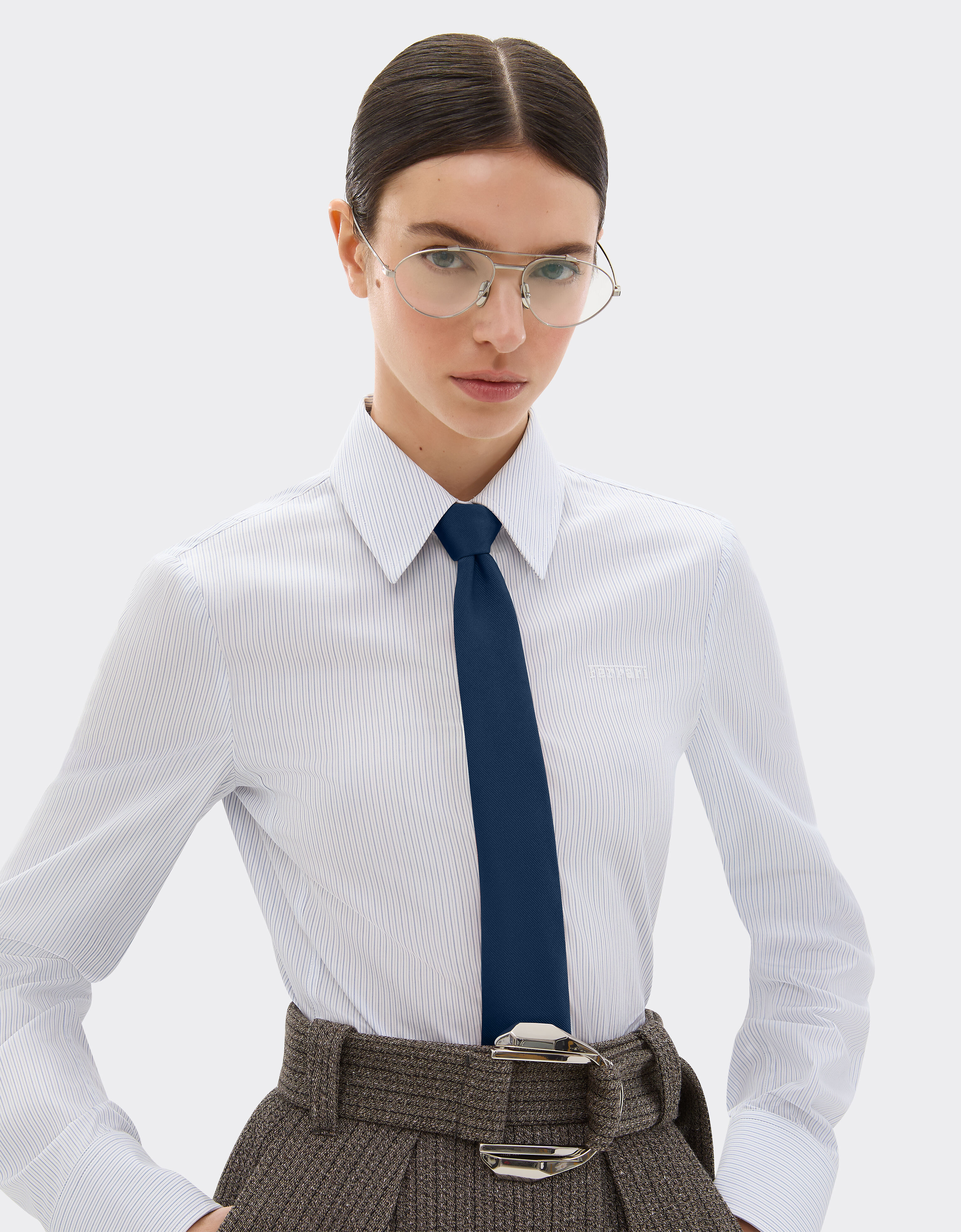 Ferrari 真丝斜纹领带 海军蓝 50084f