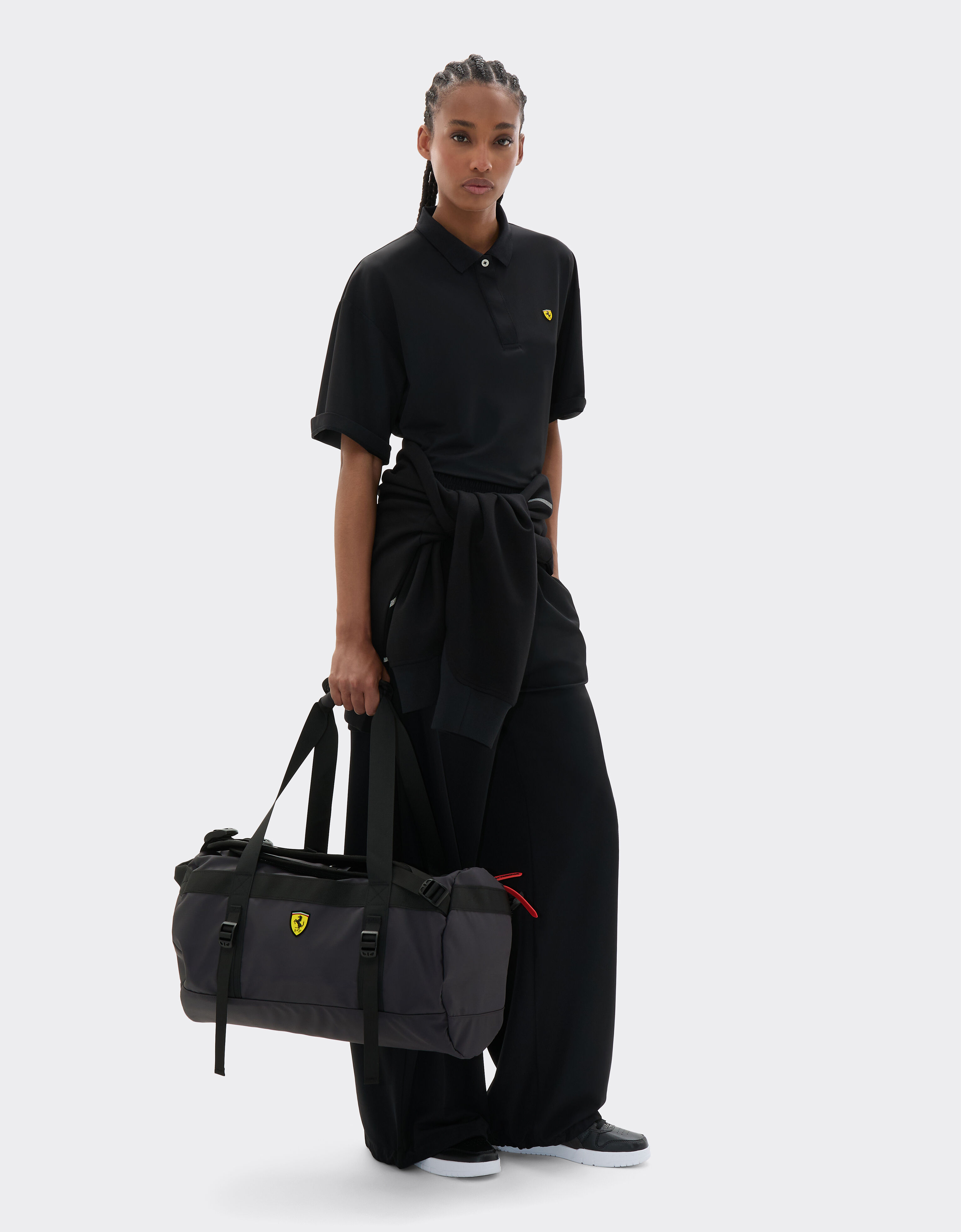  Duffle bag and backpack with Ferrari Scudetto Bianco SBNDU0001YF00017f