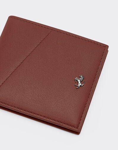 Ferrari Leather wallet with diagonal stitching Espresso 49219f
