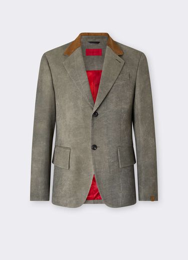 Blazer en cady de viscose à effet délavé Ferrari Blazer en cady de viscose à effet délavé Olive green CWMJK0008WVI0005f