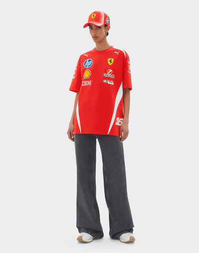 Ferrari Leclerc Replica Drivers Authentic 2026 Puma for Scuderia Ferrari HP T-shirt Red LA0H3f