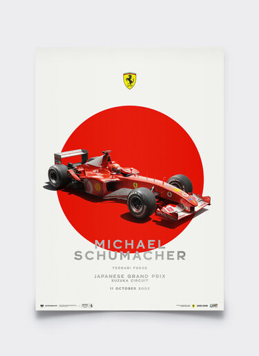 Ferrari Official Ferrari F2002 Michael Schumacher Suzuka GP poster Multicolore LE0P2793EXT0001f