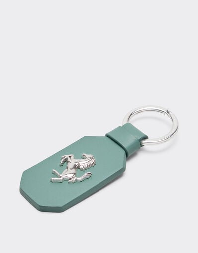Ferrari 跃马标志皮革钥匙扣 Granite Green 50618f