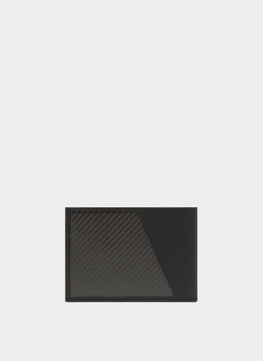 Horizontal leather and carbon fiber wallet Ferrari Horizontal leather and carbon fiber wallet Black 20626f