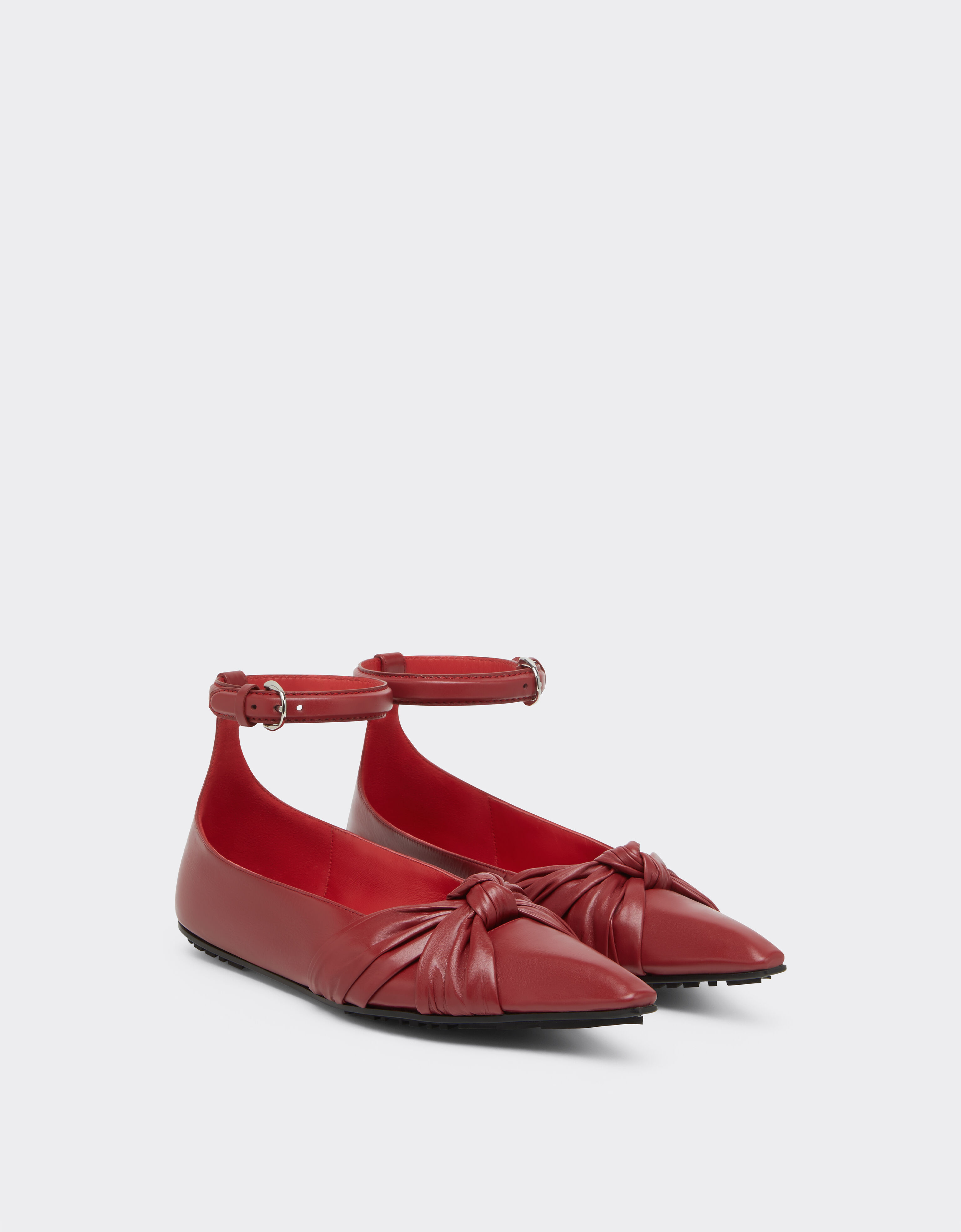 亮泽皮革芭蕾平底鞋 Ferrari 亮泽皮革芭蕾平底鞋 Maison Red 49991f