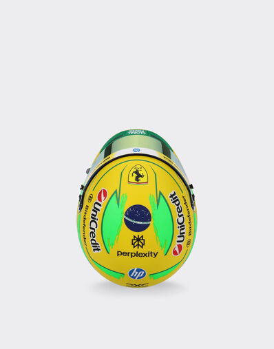 Ferrari Mini Helmet Hamilton Brazil Special Edition 2025 1:2 Scale Multicolore LA0DEf
