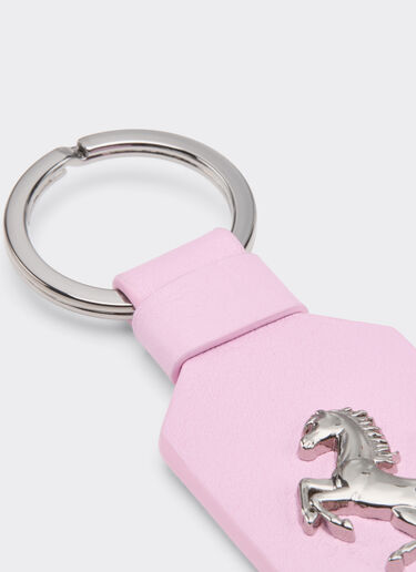 Ferrari Leather keychain with prancing horse Wisteria 49222f