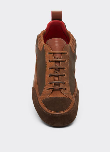 尼龙、绒面革和皮革驾车运动鞋 Ferrari 尼龙、绒面革和皮革驾车运动鞋 Ebony 50768f