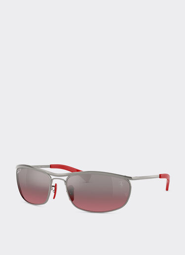 Ferrari Ray-Ban for Scuderia Ferrari RB3819M，枪灰色金属镜框，搭配偏光银渐变酒红色镜片 Gunmetal LA0JOf