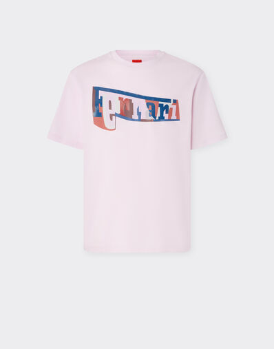 Ferrari T-shirt with color block logo print Wisteria 49277f