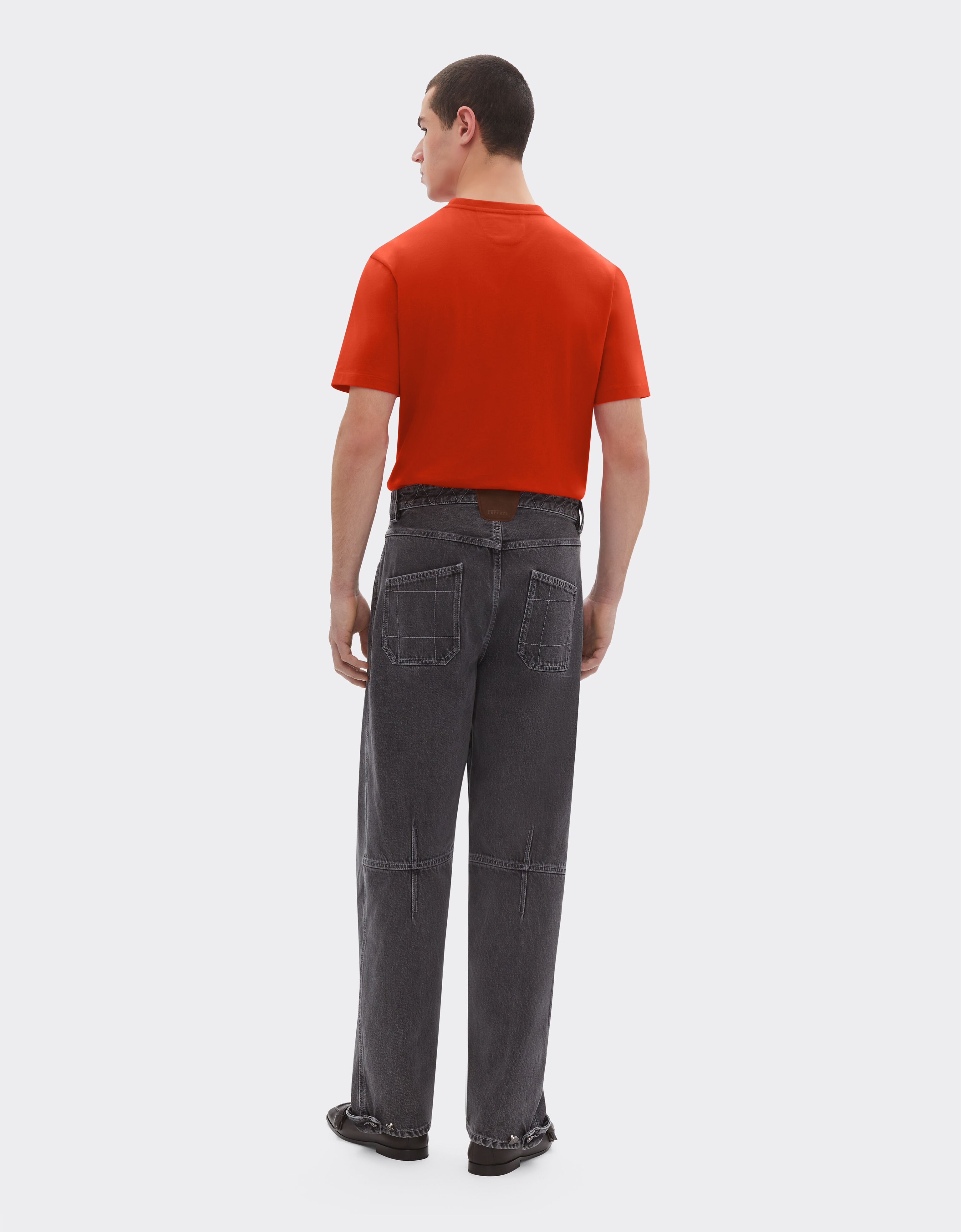 Cotton T-shirt with Ferrari logo Ferrari Cotton T-shirt with Ferrari logo Rosso Corsa 51044f