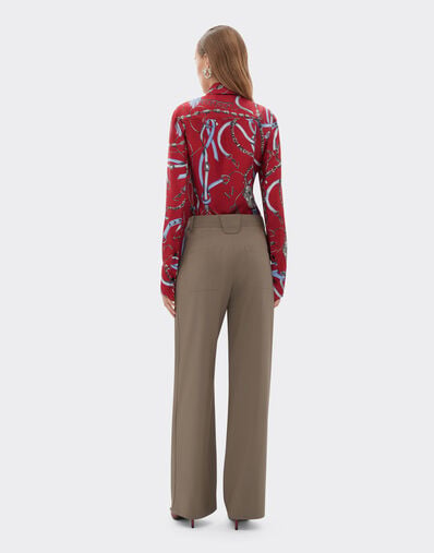 Ferrari 法拉利 Closet 印花真丝衬衫 Maison Red 50805f