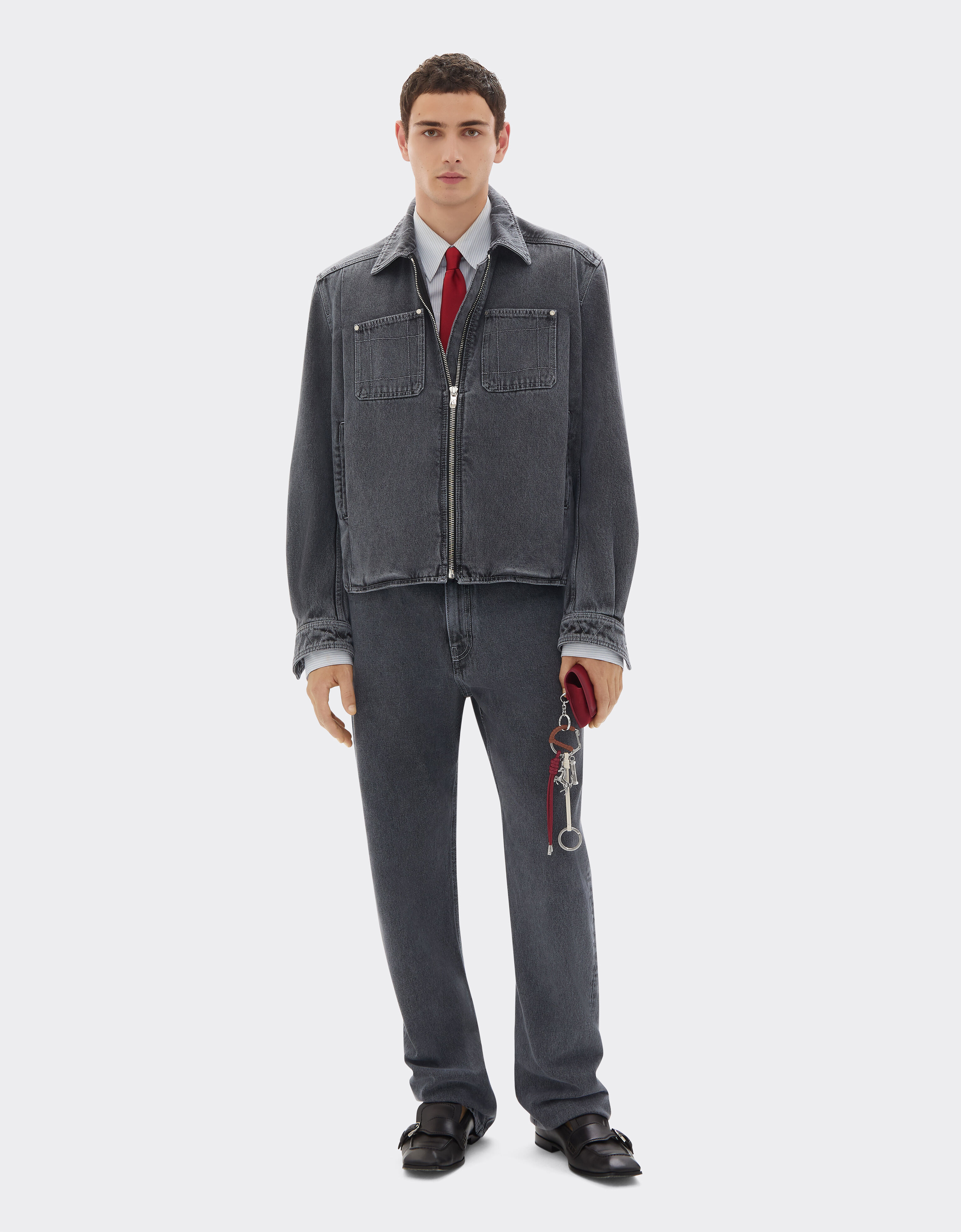 Dark marbled denim jacket Ferrari Dark marbled denim jacket Granite Gray 49942f