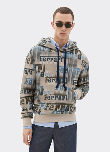 Ferrari 法拉利 Ikat 印花卫衣 米色 22830f