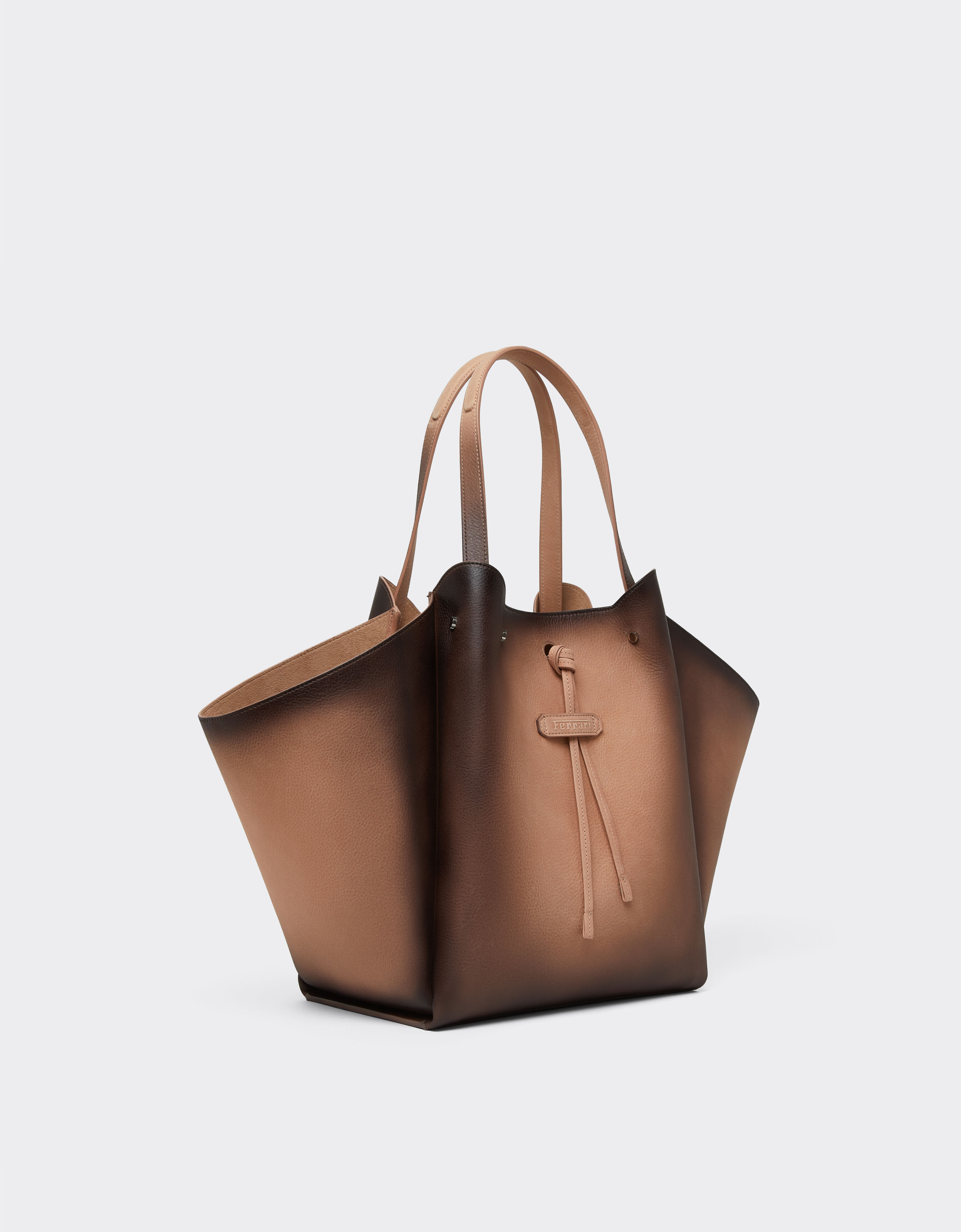 Ferrari 水洗麂皮托特包 Cipria 51334f