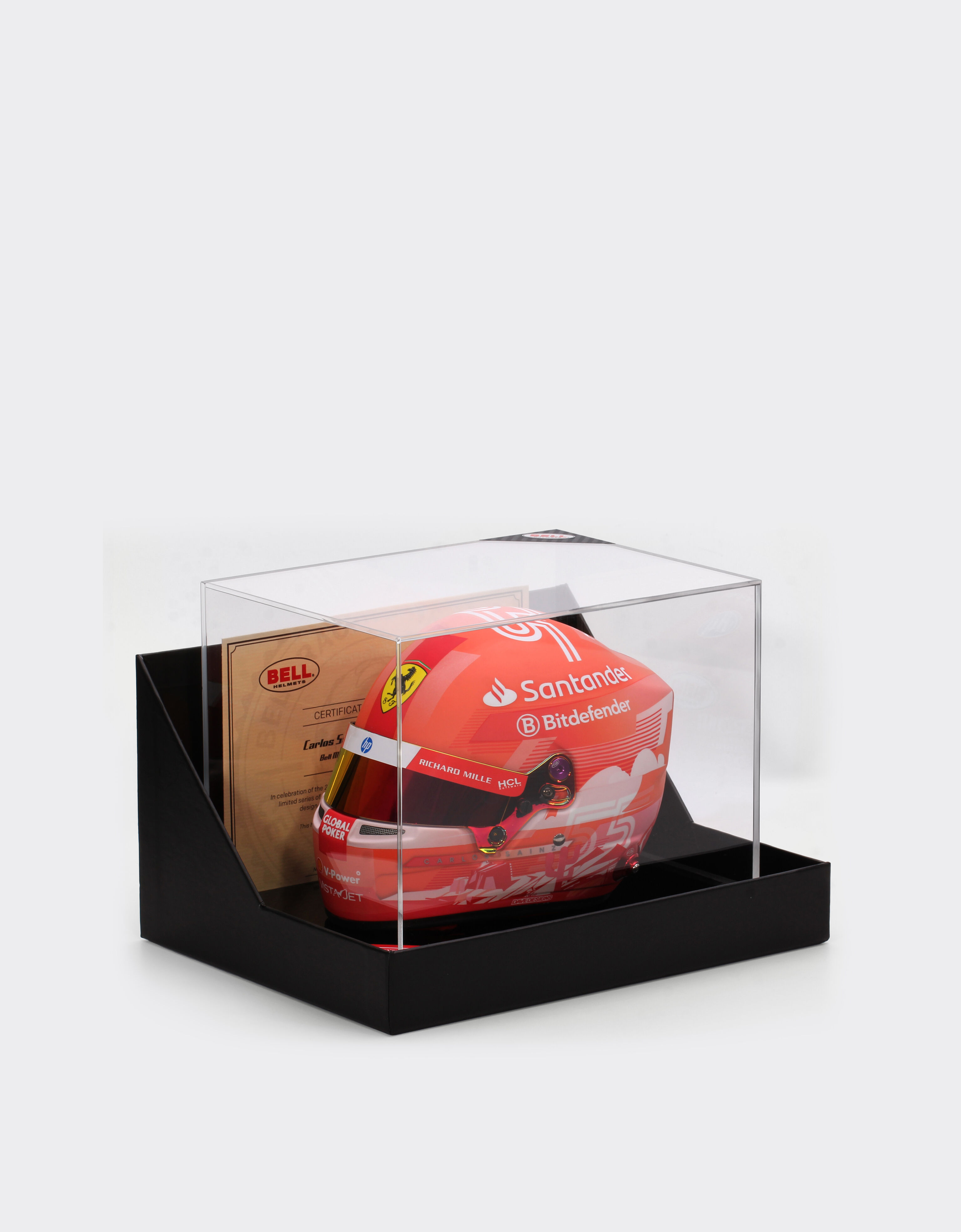 Ferrari 1:2比例 Carlos Sainz 拉斯维加斯2024特别版迷你头盔 多色 F1612f
