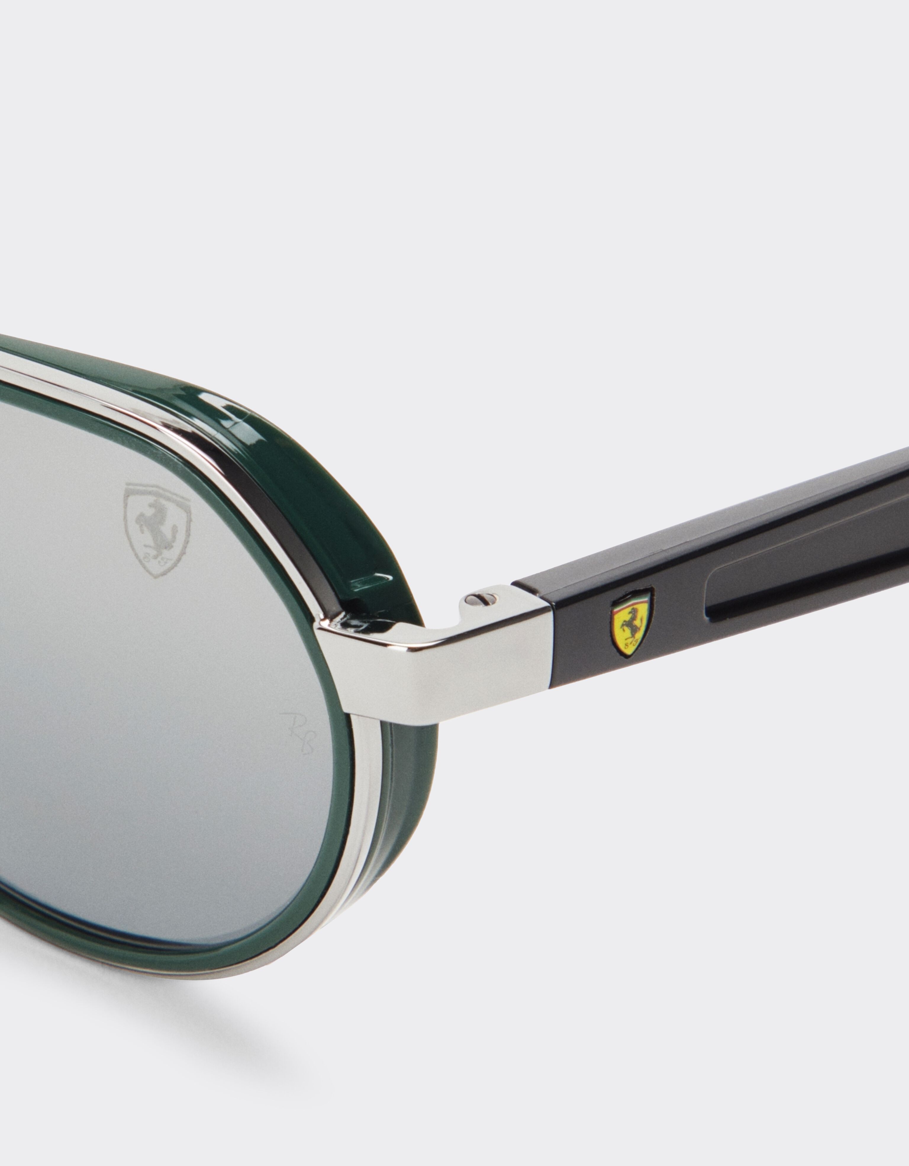 Ferrari Ray-Ban for Scuderia Ferrari RB3703M gunmetal with silver mirror blue gradient lenses 深灰色 F0690f