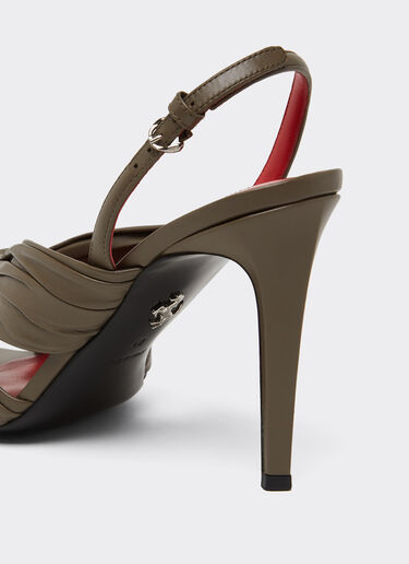 Ferrari 皮革后系带凉鞋 Khaki Green 50779f