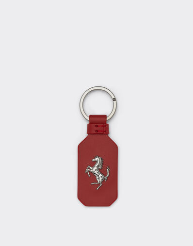 Ferrari 跃马装饰皮革钥匙扣 Rosso Corsa 红色 47156f