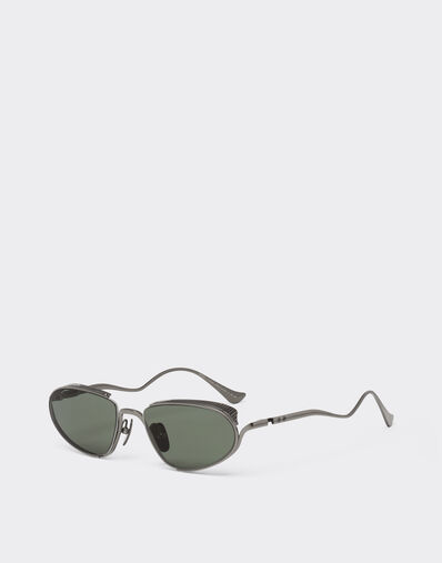 Ferrari sunglasses in gunmetal grey titanium with green lenses Ferrari Ferrari sunglasses in gunmetal grey titanium with green lenses Ingrid LA02Tf