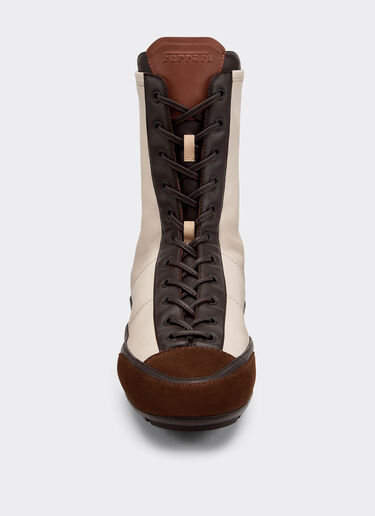 Nappa leather, suede and stretch fabric high-top driver sneaker Ferrari Nappa leather, suede and stretch fabric high-top driver sneaker Beige 22735f