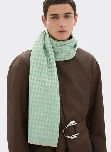 羊毛和真丝围巾 Ferrari 羊毛和真丝围巾 Granite Green 50611f