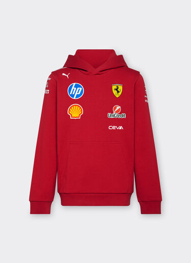 Ferrari Puma 与 Scuderia Ferrari HP 合作款2025车队青少年连帽衫 樱桃色 LA029fK