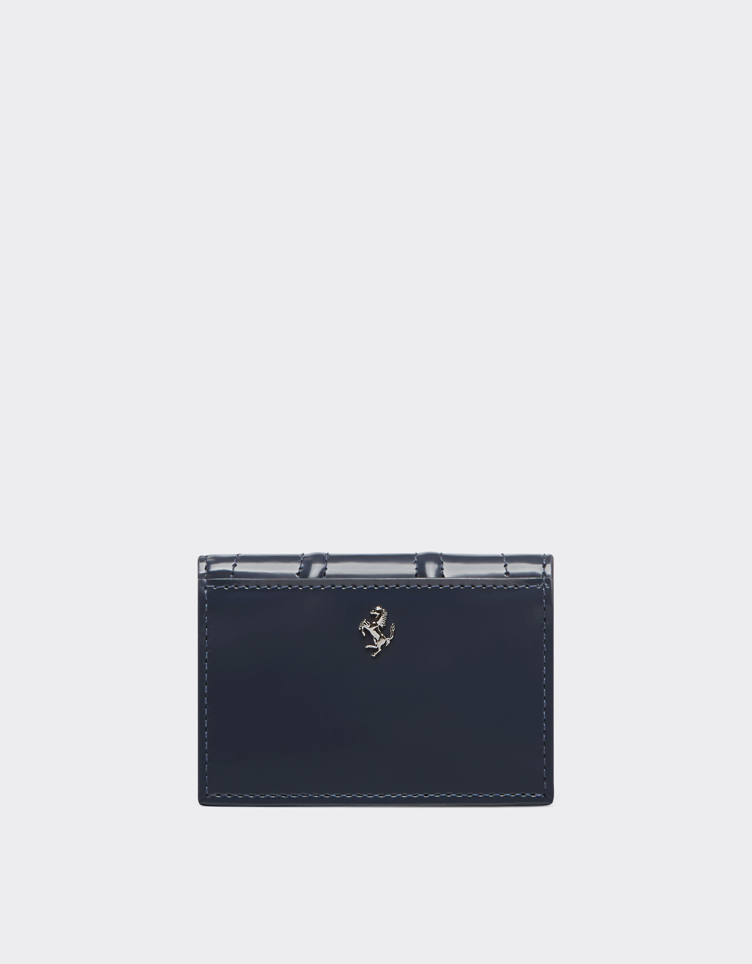 Ferrari 法拉利 GT 磨面皮革折叠卡夹 Navy 21422f