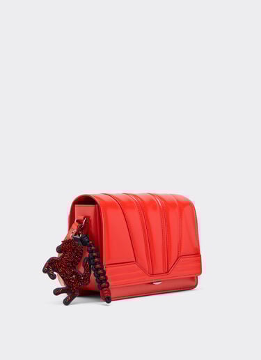 Ferrari 法拉利 GT 磨面皮革斜挎包 Rosso Dino 红色 51201f