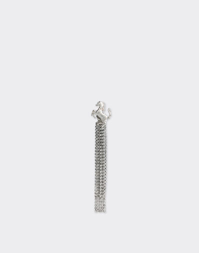 Ferrari Earrings with rhinestones Polished Chrome 50182f