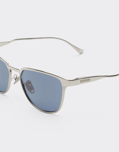 Ferrari Ferrari sunglasses in  silver-coloredmetal  with blue crystal lenses Silver LA0LAf