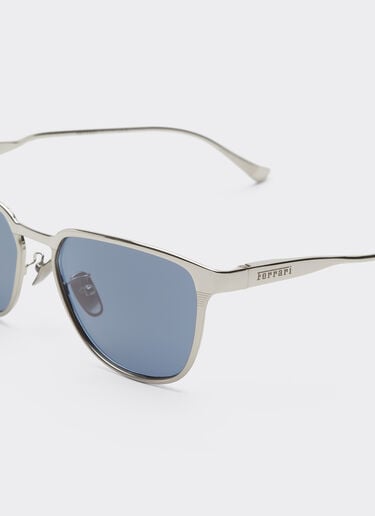 Ferrari Ferrari sunglasses in  silver-coloredmetal  with blue crystal lenses Silver LA0LAf