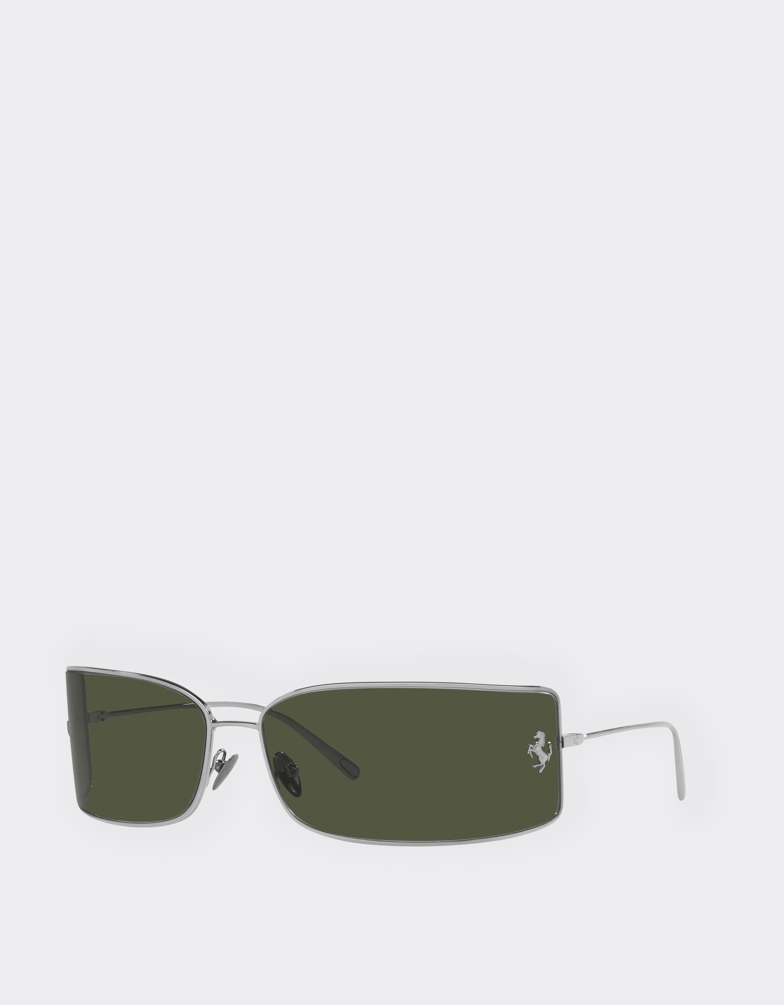 Ferrari Ferrari shield sunglasses with green lenses 深灰色 F0641f
