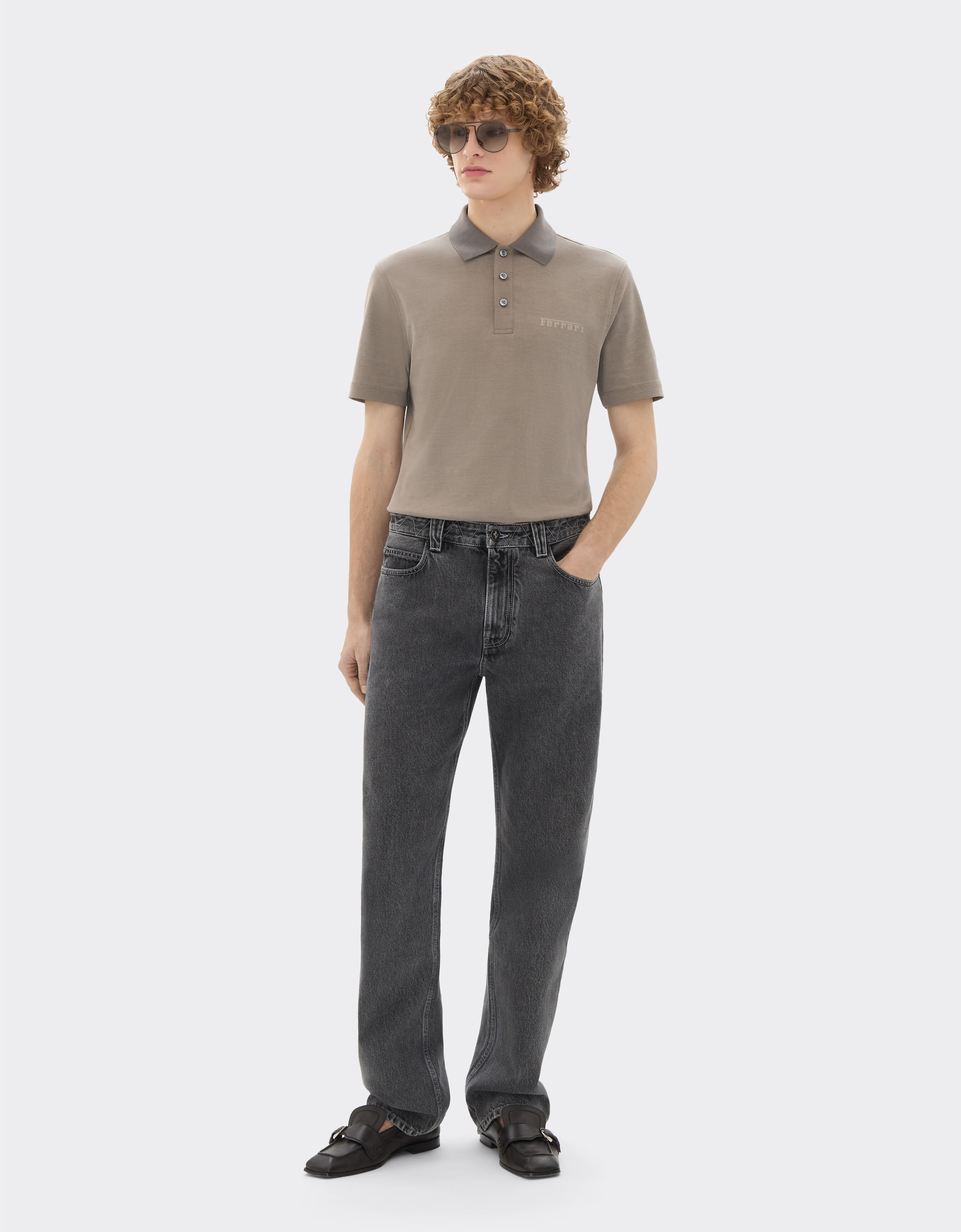 Ferrari 法拉利徽标棉质 Polo 衫 Clay 50994f