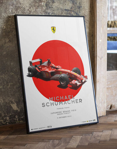 Ferrari Affiche officielle Ferrari F2002 Michael Schumacher GP de Suzuka Multicolore LE0P2793EXT0001f